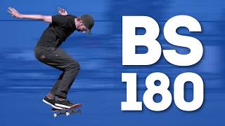 How to BACKSIDE 180 the easiest way tutorial for beginners [upl. by Publus524]