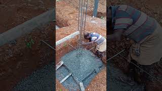 Pillar Haunch Concreting  Footing construction  Building Worker [upl. by Giacomo]