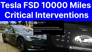 Tesla FSD 10000 Miles Critical Interventions [upl. by Michaeline]