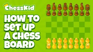 How to Set Up a Chess Board Chess Rules Beginners  ChessKid [upl. by Kermit354]