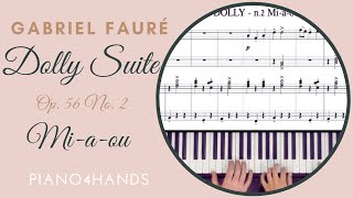 G Fauré  Miaou from quotDollyquot suite op 56 n 2 for Piano 4 hands [upl. by Attolrahc476]