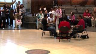 Lakota Pine Ridge Reservation Drum and Dance Performance [upl. by Enehs]