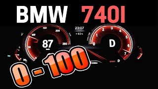 2018 BMW 7 Series 740i G11 326 HP  0100 kmh ACCELERATION 60FPS HD [upl. by Arrol]