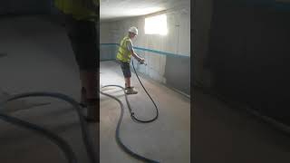 Spraying cementitious slurry tanking [upl. by Alliber]