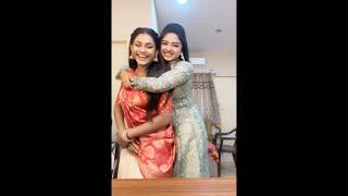 Padamati Sandhya Ragam Serial Aadhya amp Charu Fun on Sets Latest Cute Video [upl. by Ellenod]