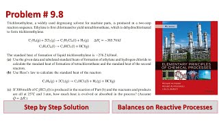 Trichloroethylene a widely used degreasing solvent for machine parts is produced in a twostep [upl. by Norbert72]