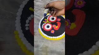 Panchuka rangoli specialShree Jagannath rangoli designs shots easyrangoli simple rangoli design [upl. by Ahsienauq396]