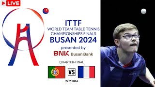 LIVE  FRANCE vs PORTUGAL  ITTF World Team Table Tennis Championships Finals Busan 2024 [upl. by Aid521]