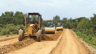 How To Process Subgrade Preparation With Mountain Stone Using Modern Machinery Group Techniques [upl. by Atilamrac]