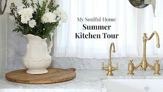 Summer Kitchen Tour  My Soulful Home [upl. by Haissem]