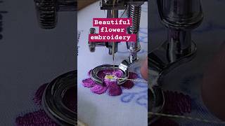 You can do this in zigzag mode beautiful flower embroidery normalsewingmachine embroidery sew [upl. by Notrub]