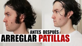 CÓMO ARREGLAR LAS PATILLAS  ETAPA INCÓMODA  CABELLO LARGO HOMBRES [upl. by Horacio564]