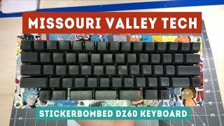 Stickerbomb DZ60 Mechanical Keyboard Build Log HHKB Layout [upl. by Yelreveb21]