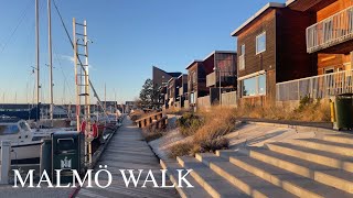 🇸🇪 Malmö Sweden Walking Tour  Sunset Walk in Limhamn 4K HDR 60fps Binaural ASMR [upl. by Aldus454]