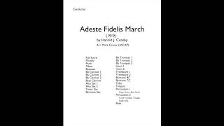 Adeste Fidelis March 1919 by Harold J Crosby  Arr Mark Grauer ASCAP [upl. by Millham]