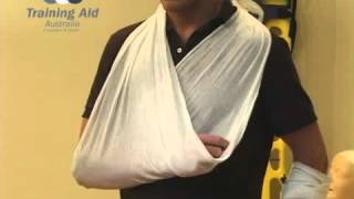 First Aid Tutorial How to correctly sling an arm  Training Aid Australia Sydney [upl. by Latif]