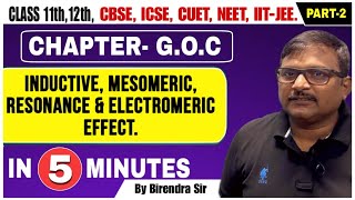 GOC Inductive mesomeric electromeric from for 11 12 NEET JEE cue I chemistry by birendra Kumar [upl. by Hildegard]