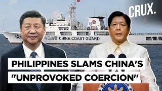 Tensions Grow In South China As China Fires Water Cannons At Philippine Ships In “Control Measures” [upl. by Lengel651]