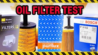 Bosch vs Purflux vs Starline  Oil Filter Comparison [upl. by Yoccm559]