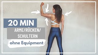 20 MIN Arme Schultern Rücken Brust Workout  Oberkörper trainieren ohne Equipment  TinaFitness [upl. by Ginnie]