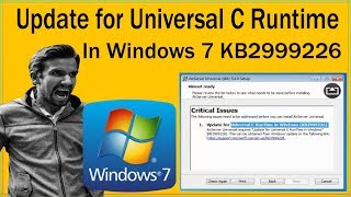 How To Solve Update for Universal C Runtime In Windows 7 KB2999226 [upl. by Hillinck]