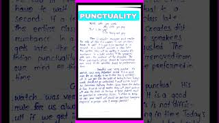 PUNCTUALITY Essay in Englishpunctual punctuality [upl. by Eserahs]