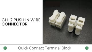 CH2 push in wire connector quick connect Terminal Block [upl. by Zzahc]