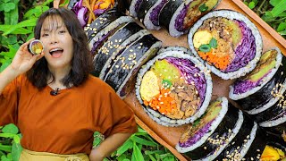 How to Make Epic Kimbap Recipe with Lots of Fillings [upl. by Philly826]