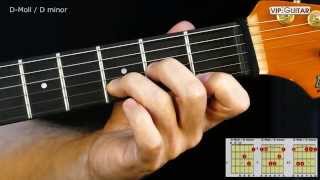 Gitarrenakkorde DMoll Akkord  D minor chord [upl. by Trevah527]