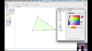 Geogebra Triangle et médiane  Centre de gravité dn triangle [upl. by Marlena]