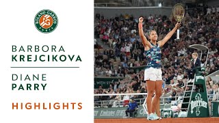 Barbora Krejcikova vs Diane Parry  Round 1 Highlights I RolandGarros 2022 [upl. by Norraa]