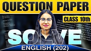 NIOS Class 10th English 202  Solved Question Paper  Complete Guide [upl. by Htiel608]