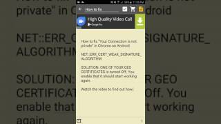 How to Fix quotYour connection is not privatequot Error in Google Chrome on your Android phone [upl. by Muna]