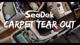 Transforming Your Boat Interior Tearing Out Carpet to Install SeaDek in a Malibu [upl. by Azriel]