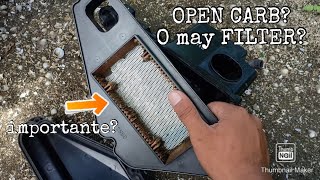 RAIDER 150 AIR CLEANER IMPORTANCE  open carb vs air filtered carb [upl. by Laumas]