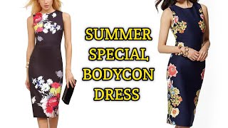 summer special body Con dress  cutting and stitching  very easy step by step [upl. by Aihsenot]