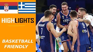 Serbia vs Greece Highlights  Basketball Friendly International  7222024 [upl. by Nelie630]