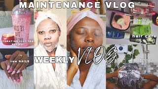 VLOG Self care  maintenance vlog NAILS SISTERLOCSampSKIN CARE engagement ring on middle finger [upl. by Johppa328]