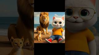 Cat and lion story  cat catstory catlovers [upl. by Kahlil]