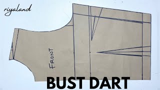 How to draft Basic Bodice with BUST DART for BEGINNERS [upl. by Takeo267]