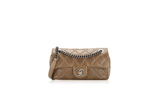 Chanel Glazed Calfskin Small Duo Color Flap Bag Brown [upl. by Longan]