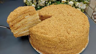 HONEY CAKE MELTS IN YOUR MOUTH THE BEST HONEY CAKE RECIPE👍 THE BEST HONEY CAKE RECIPE [upl. by Leizahaj]