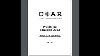 Resolución del Examen COAR F1A Prueba 2 y 3 [upl. by Brig]