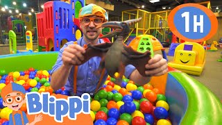 Blippi Visits The Kinderland Indoor Playground for Kids  Fun and Educational Videos for Toddlers [upl. by Llenrahc]