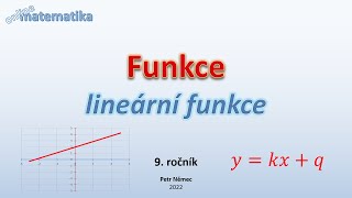 Lineární funkce  Matematika 9 ZŠ [upl. by Yeldua168]