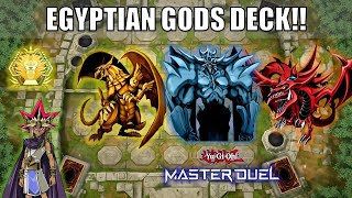 Egyptian Gods Deck  Slifer Ra Obelisk vs META  YuGiOh Master Duel [upl. by Marva803]