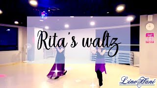 LinedanceRitas waltz💜Waltz Line DanceLineHani🇰🇷 [upl. by Noffihc631]