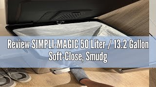 Review SIMPLIMAGIC 50 Liter  132 Gallon SoftClose Smudge Resistant Trash Can with Foot Pedal an [upl. by Yud]