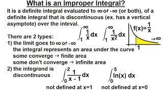 Calculus 2 Improper Integrals 1 of 16 What is an Improper Integral [upl. by Ecirehs]