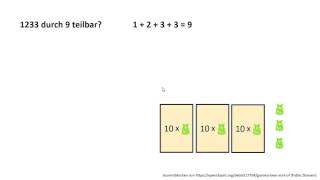 Quersummelregel Teilbarkeit durch 9 [upl. by Idnib]